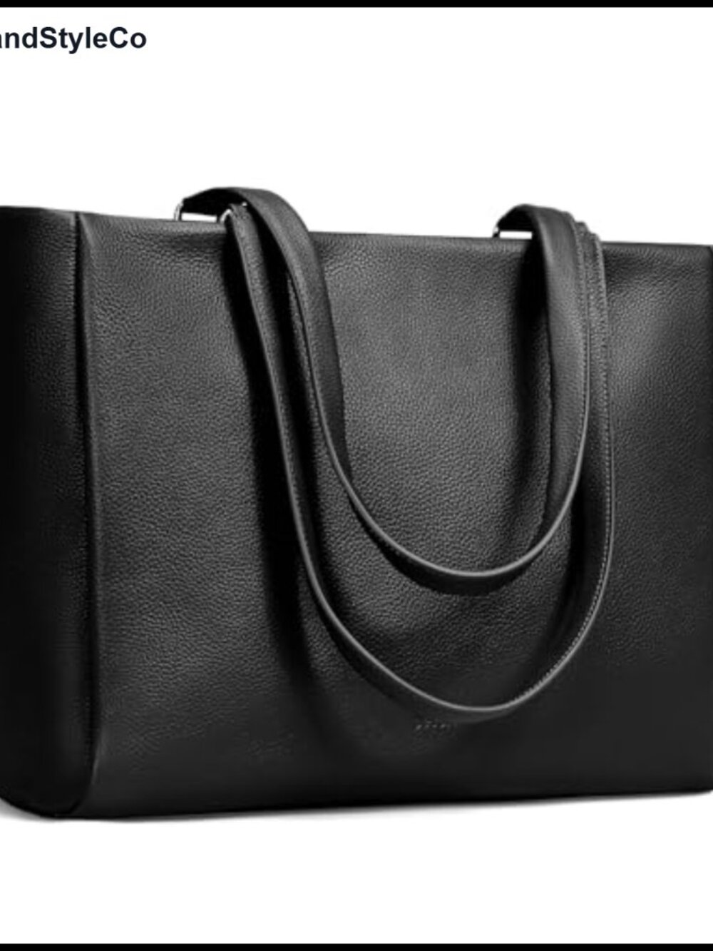 Genuine Leather Tote Bag for Women 15" Laptop Compartment Work Satchel